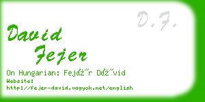 david fejer business card